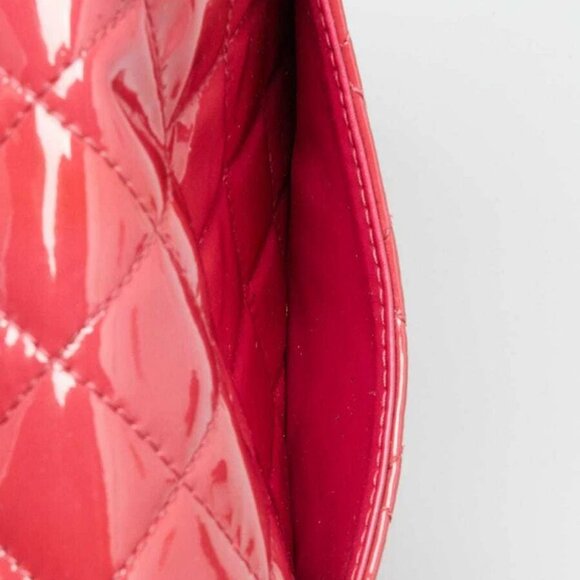 Chanel Pink Quilted Patent Leather Classic WOC Clutch Bag - Picture 9 of 12